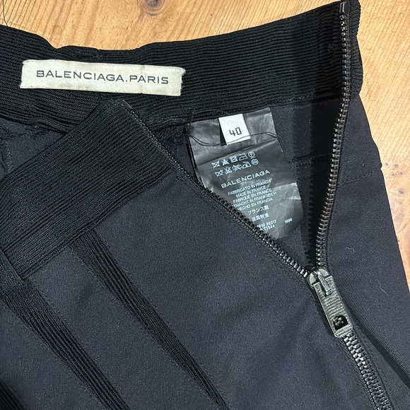 Balenciaga Paris high waisted leggings zippers wool stretch pant 40 (4-6) - Picture 2 of 7